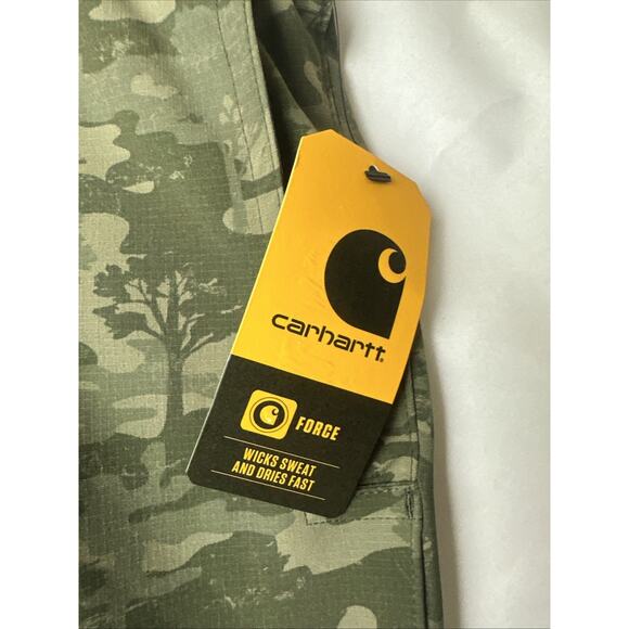 Carhartt Boys Rugged Flex Camo Work Lightweight Shorts New Size XLarge XL 18/20 - Picture 2 of 9